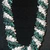 A14 $35 Hunter Green and White Pikake twist (200 pikake) with green and white.