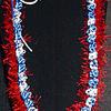 $8 H15 Single Blue/White variegated Pikake strand w/Red accent.