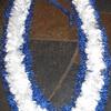 S19  $30 3-straw Blue and White specialty lei.  This lei can be easily adapted as a graduation lei.